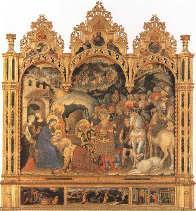 Sandro Botticelli Gentile da Fabriano,Adoration of the Magi (mk36) Sweden oil painting art